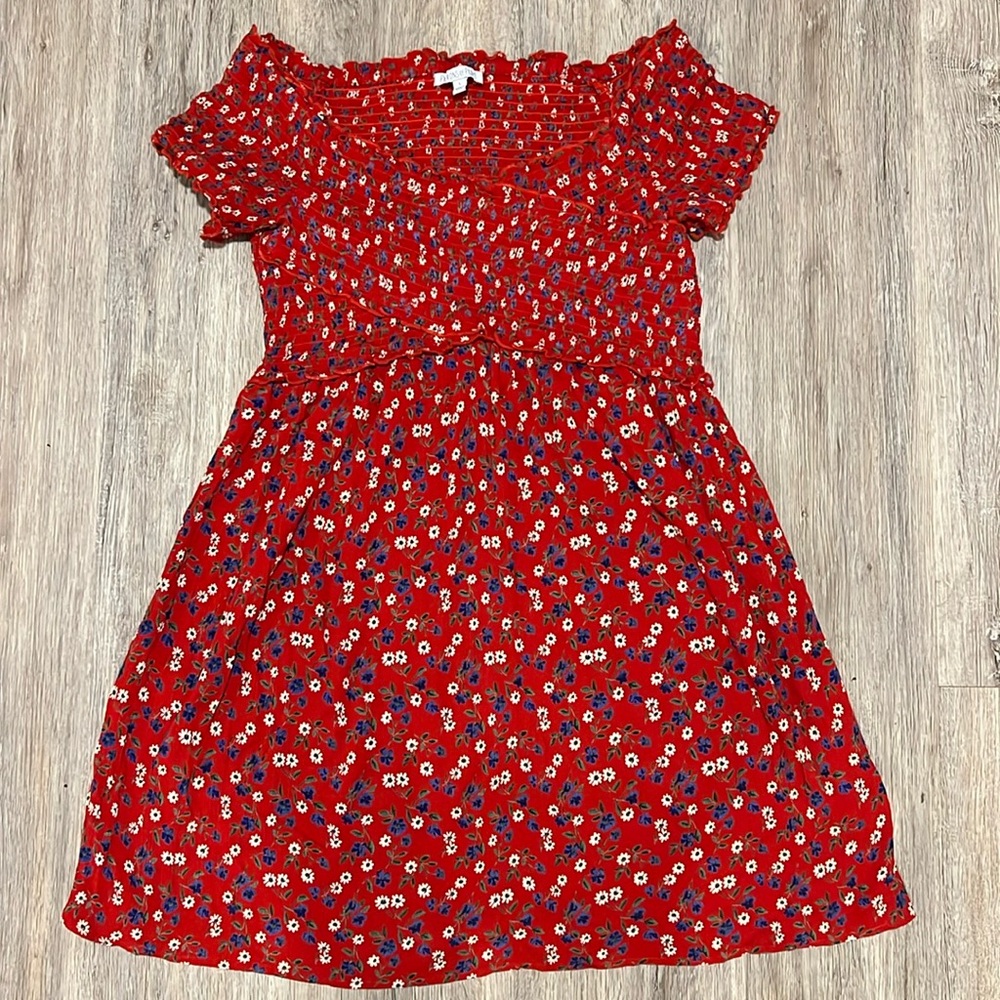 Patrons Of Peace Smocked Floral Mini Dress